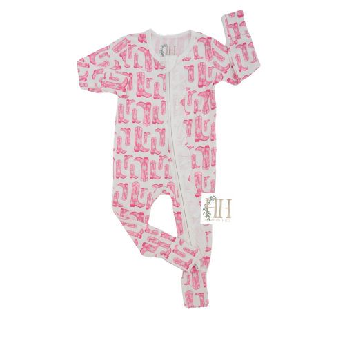 Rodeo Cowgirl Double Zipper Ruffle Romper