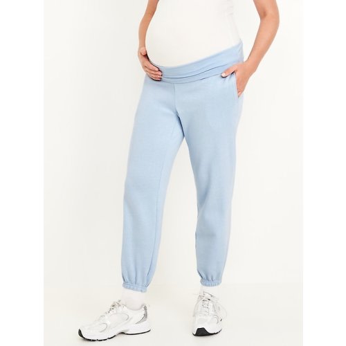 Maternity Rollover-Waist Jogger Sweatpants