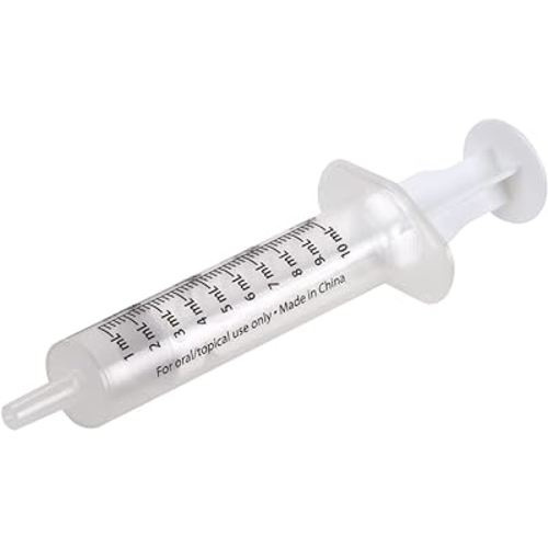 Kids & Baby Oral Dosage Syringe & Dispenser, Transparent, Easy to Use and Reusable, 2 TSP (10 ml) Capacity