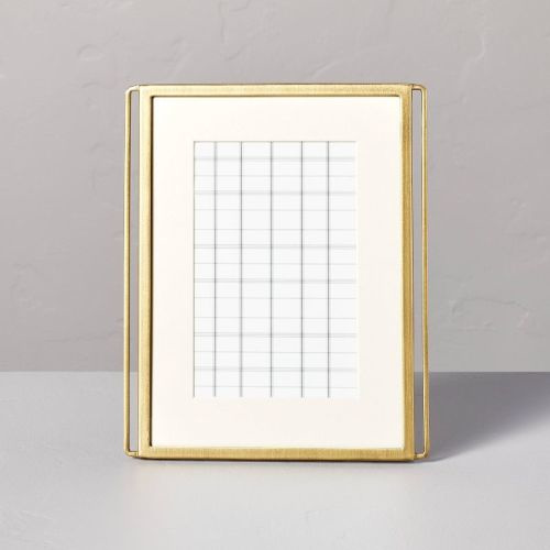 4"x6" Wire-edge Brass Picture Frame Antique Finish - Hearth & Hand™ With Magnolia: Farmhouse Style, Metal With Glass