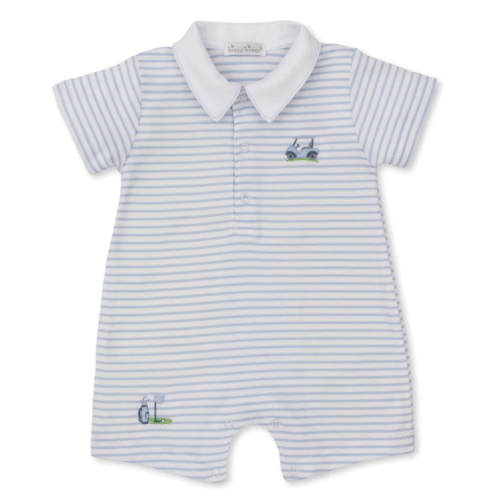 Fairway Foursome Blue Stripe Short Playsuit