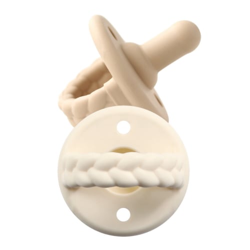 Itzy Ritzy - Sweetie Soother™ Pacifier Sets (2-pack) - Toast + Buttercream Braids