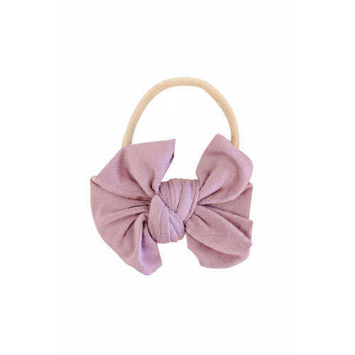 Solid Dusty Purple Knit Bow Headband