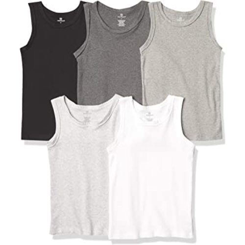HonestBaby Multipack Muscle T-Shirts Sleeveless Tees 100% Organic Cotton for Infant Baby and Toddler Boys, Girls, Unisex