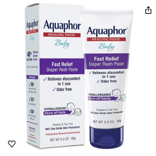 Aquaphor Baby Diaper Rash Paste - For Serious Diaper Rash and Flare-ups - 3.5 Oz. Tube