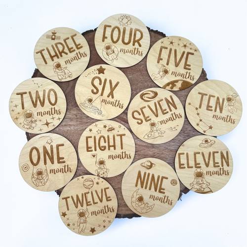 Astronaut Baby Milestone Cards: Space Nursery Decor