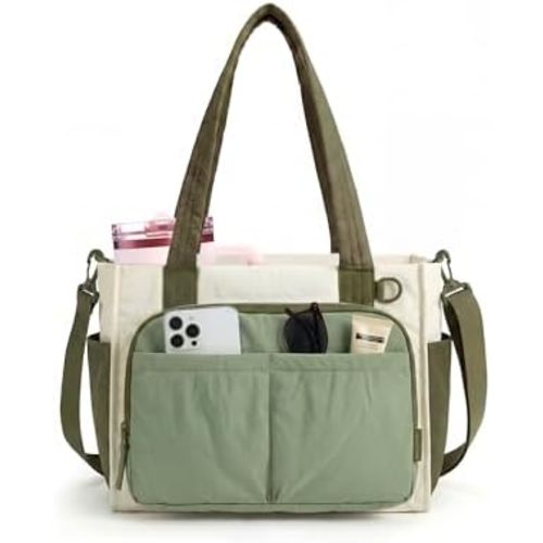 BAGSMART Tote Bag for Women, Puffy Laptop Work College Shoulder Handbag