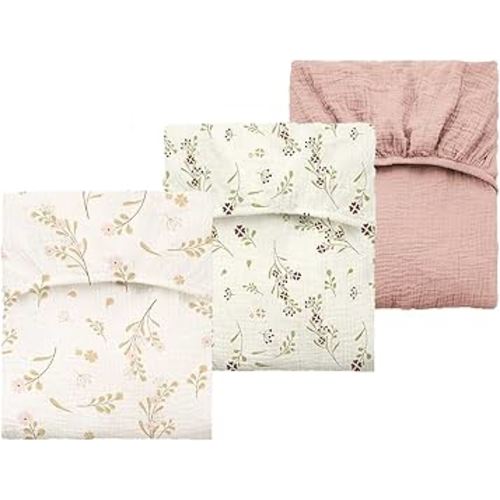 Crib Sheet Set - Pink & Floral & Blossom