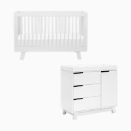 babyletto Hudson Crib & Hudson Dresser Bundle - White Crib And White Dresser
