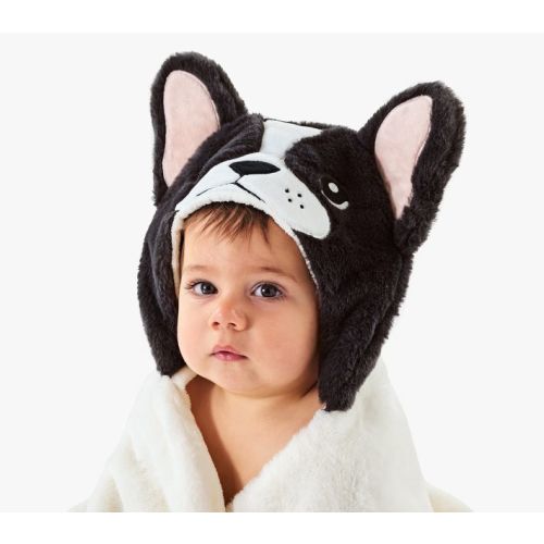 Faux-Fur Animal Baby Hooded Towels