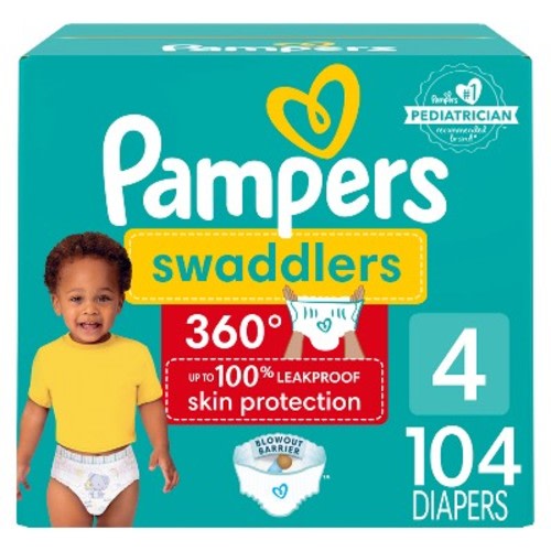 Pampers Swaddler 360 Disposable Baby Diapers - Size 4 - 104ct