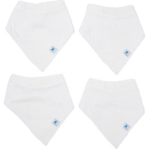 4-Pack Fleece & Cotton Muslin Bandana Bib