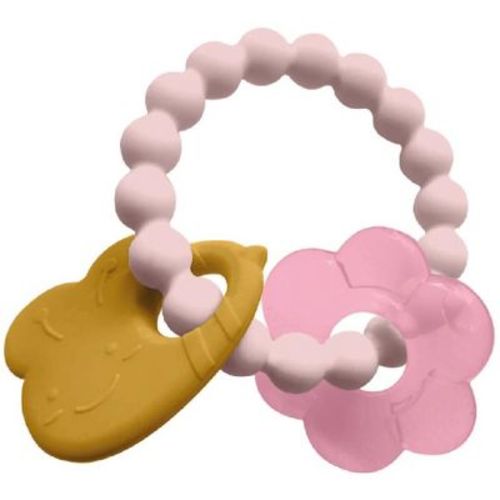SARO Dusty Pink Soft & Cool Water & Silicone Teether | Baby Gum Relief & Sensory Kids Activity