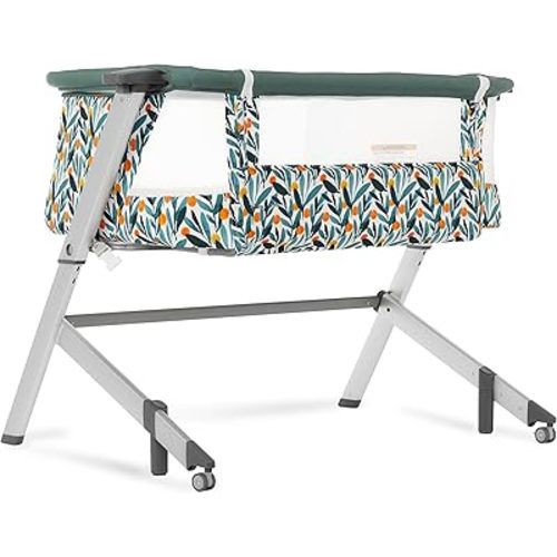 Dream On Me Skylar Bassinet & Bedside Sleeper, Adjustable Height, Yellow