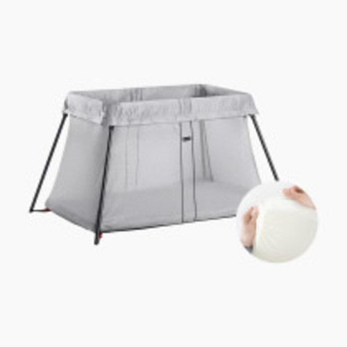 Babybjörn Travel Crib & Organic Sheet Bundle - Silver