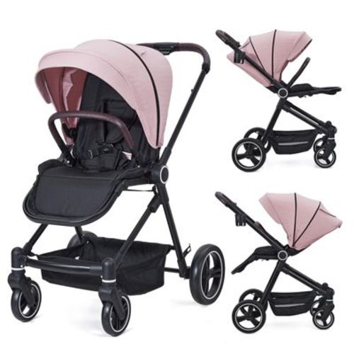 Foldable Baby Stroller, High Landscape Pushchair For Newborn, Toddler, Convertible Infant Pram