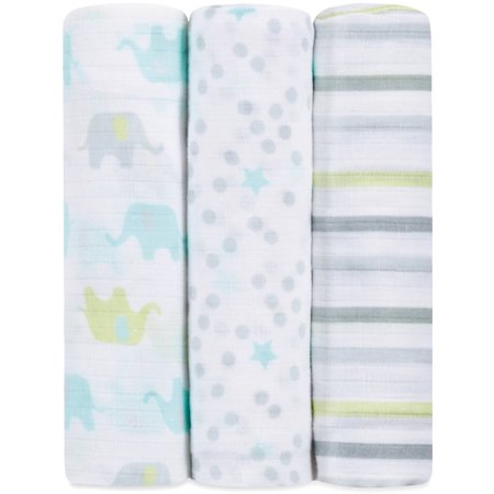 Ideal Baby by the Makers of Aden + Anais Swaddles - Gray, Dreamy, 3