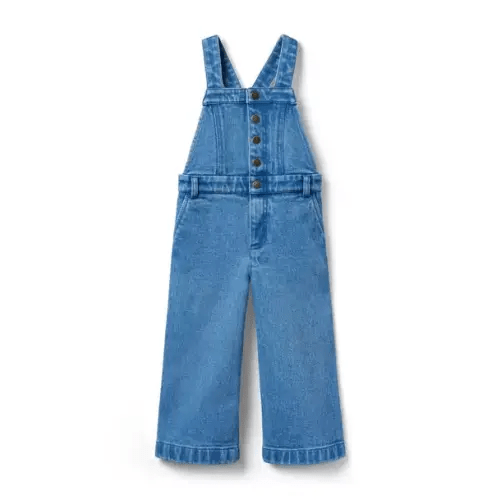 Girl Meridian Medium Wash Milk Bar x Janie and Jack Denim Overall by Janie and Jack
