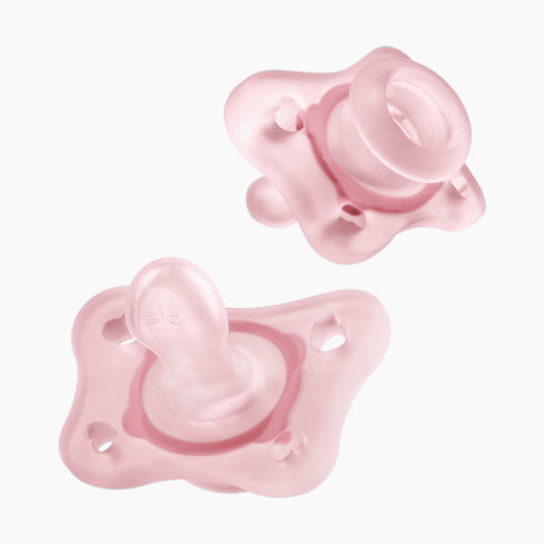 Chicco PhysioForma Silicone Mini Orthodontic Pacifier (2 Pack) - Pink, 0-2 Months