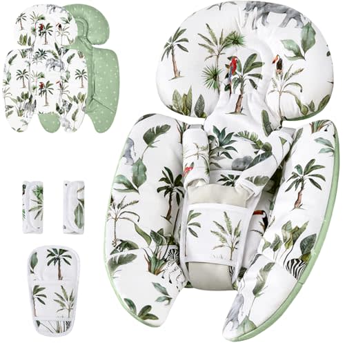 Mamatepe Infant Insert Compatible with 4moms Mamaroo & Graco Swing and Infant Car Seat,Newborn Insert Head & Body Support Cushion, Reversible Design, Breathable Soft Fabric