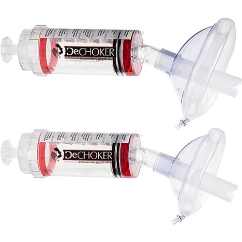 DeCHOKER Anti-Choking Device for Adults (Ages 12 Years and up) and Children (Ages 3-12 Years), Pack of 2