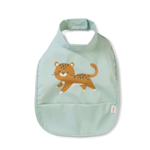 SARO Jungle Cheetah Waterproof Baby Bib | Animal Print Feeding Bib for Infants & Toddlers | Messy Meal Protection & Easy Travel