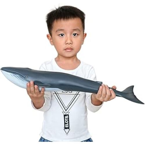 Simulated Ocean Big Animal, One pc 15Inch Soft Filled Rubber Sea Educational Toys (blue whale)
