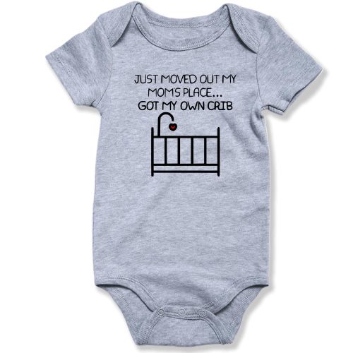 hrcfbk Newborn Infant Baby Boys Girls Bodysuit Short Sleeve Funny Letters Print Romper Reveal Pregnancy Announcement Clothes