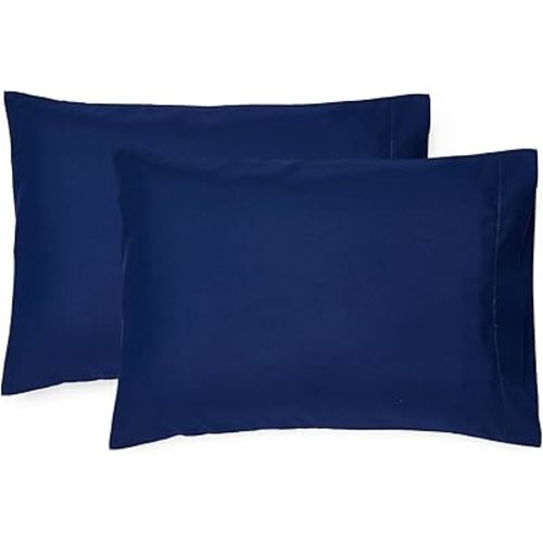 EXQ Home Toddler Pillowcases 13x18 Travel Pillow Case Set of 2, Small Pillow Case Fits Baby Pillow Sized 12x16, 13x18, Kids Pillowcases 2 Pack Machine Washable with Envelope Closure(Navy)