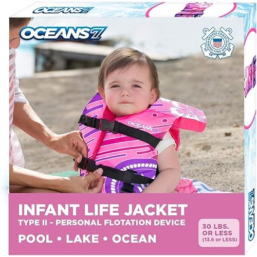 U SCoast Guard Approved, Infant-Child-Youth Life Jacket Vest – Sizes for 8-90 lbs. – Type III Vest, PFD, Personal Flotation Device