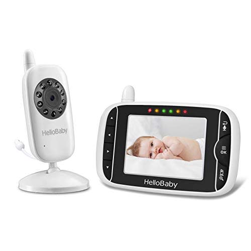 Video Baby Monitor with Camera and Audio | Keep Babies Nursery with Night Vision, Talk Back, Room Temperature, Lullabies, 960ft Range and Long Battery Life