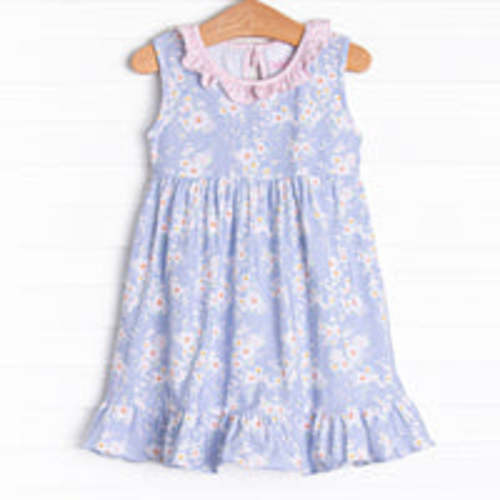 Periwinkle Petals Dress, Purple – Stitchy Fish
