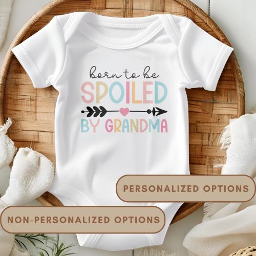 Grandma Baby Bodysuit, Personalized Baby reveal Onesie® for New Grandma Abuela Nana Grandpa Grandparents Baby Shower Gift