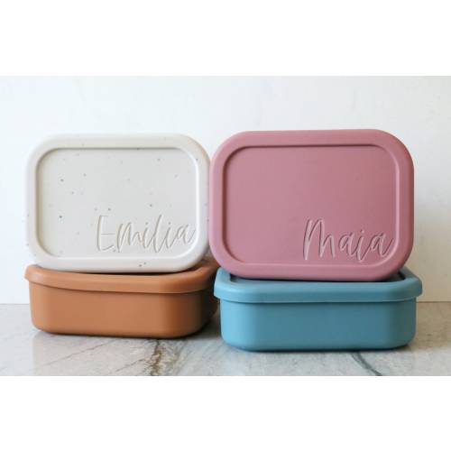 custom name bento lunch box | CHOOSE YOUR COLOR | snack box | lunch box | back to school | kid snacks | bento box | reusable | eco friendly