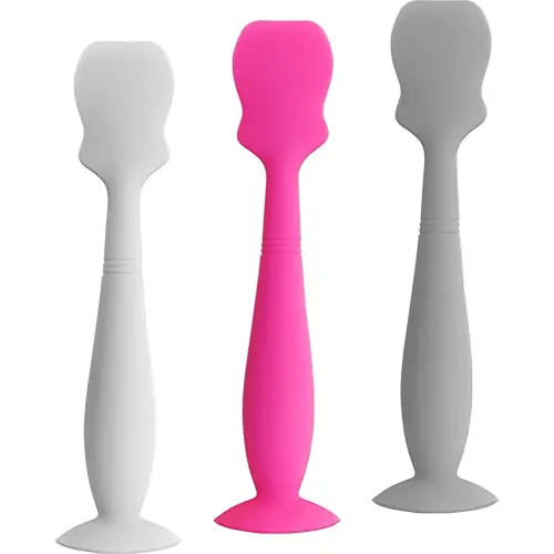 Diaper Cream Spatula Applicator for Baby Butt,3 Pack Baby Paste Spatula Diaper Cream Brush Large Size Soft Silicone Diaper Rash Cream Applicator (Blue,Grey,Pink)