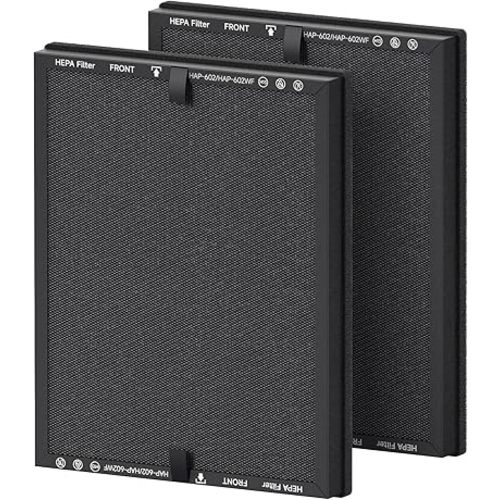 HAP602 Replacement Air Filter for ECOSELF HAP602/HAP602WF Air Purifier, 3-Stage True HEPA Filter Replacement, 2 Pack