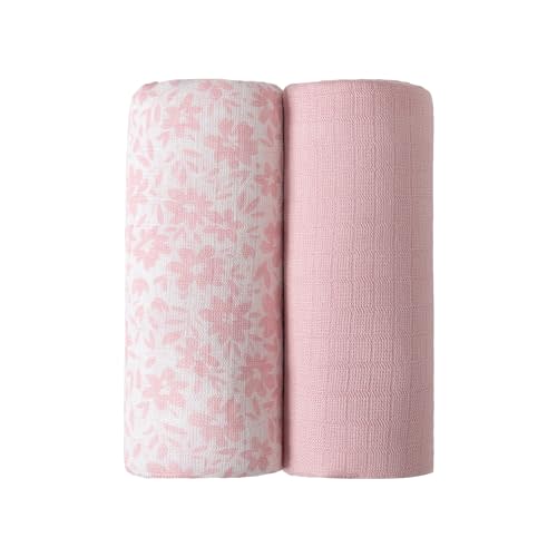 Softan 2 Pack Muslin Swaddle Blankets for Newborn, 36 x 40 inches Muslin Baby Receiving Blankets for Boys and Girls,Baby Newborn Gifts