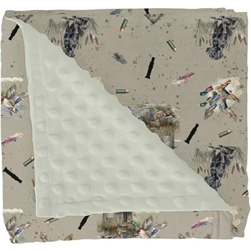 Vintage Duck Hunting Hunter Baby Blanket for Girl Boy Retro Mallard Ducks Dogs Farmhouse Soft Mink with Dotted Backing Double Layer Swaddle Blanket Wild Bird Bed Throw for Newborn Toddler Crib 30x40