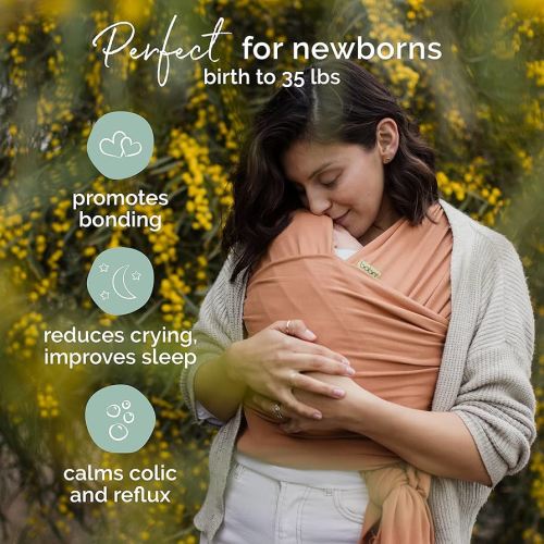 Boba Baby Wrap Carrier – Original Baby Sling Carrier for Newborns (7–35 lbs) (Organic Fox)