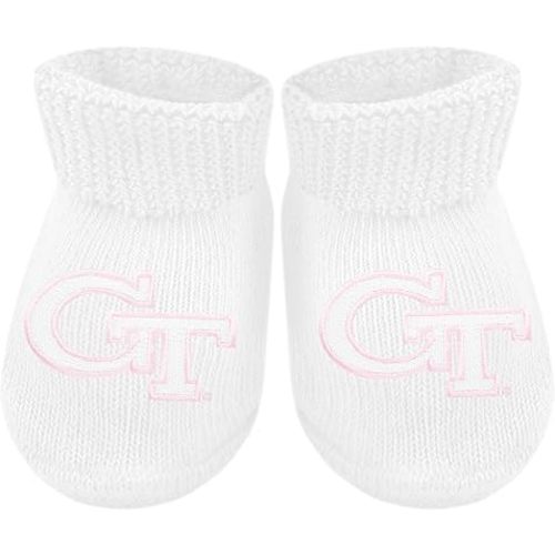 Creative Knitwear College Baby Bootie Sock - Team Logo, Multiple Colors, for Boys & Girls (Newborn - 6 Months)