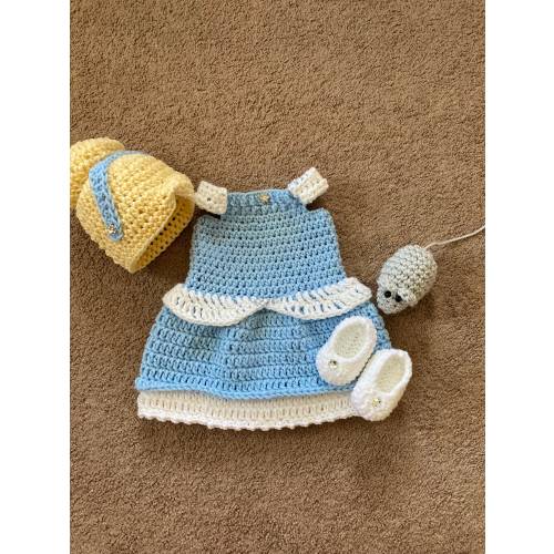 Princess Cinderella Inspired Costume/Crochet Princess Cinderella Dress/Cinderella/Princess Photo Prop Newborn to 18 Months- MADE TO ORDER