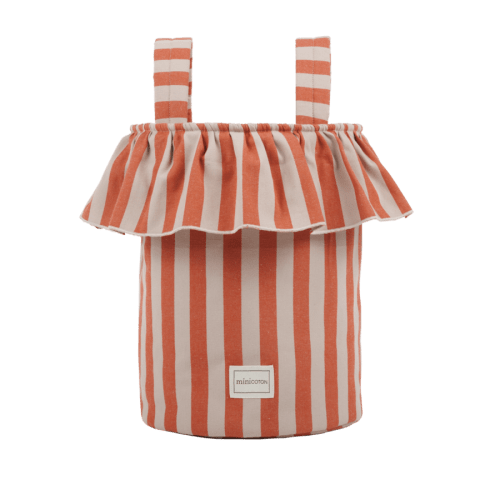 Basket Stripes - Rose + Red - Minicoton