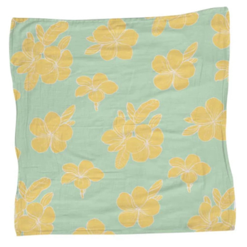 47in Plumeria Bunches Muslin Blanket