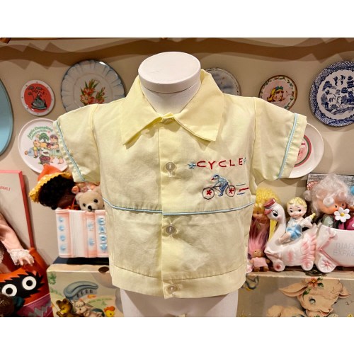 0-6 Months Vintage Cycling Button Down