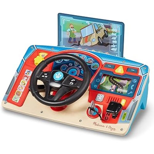 Melissa & Doug PAW Patrol Rescue Mission Wooden Dashboard - Activity Board, Toddler Sensory Toys, Pretend Play Driving Toy For Kids Ages 3+