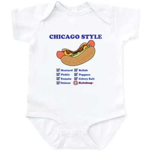 CafePress Chicago Style Hotdog Body Suit Cute Infant Bodysuit Baby Romper