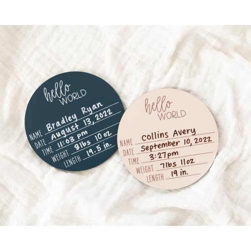 Hello World Write-in Baby Announcement Sign
