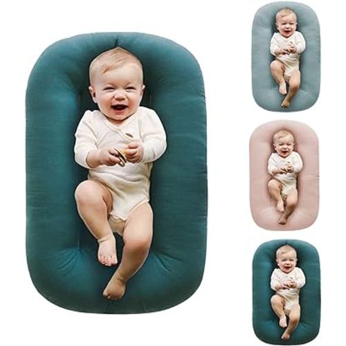 Baby Lounger,Baby Lounger Pillow,Baby Lounger 0-24 Months,Baby Lounger for Newborn (Malachite Green)
