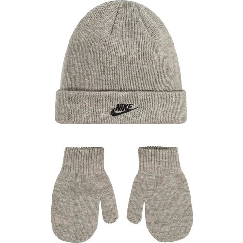 Nike Baby Boys Beanie and Mittens 2 Piece Set (G(6A2961-042)/B, 12-24 Months)