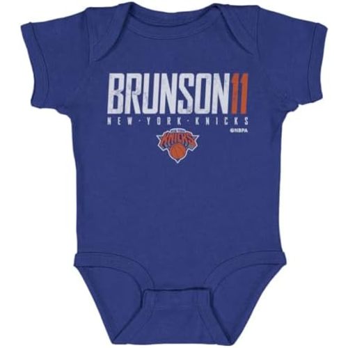 Jalen Brunson New York Knicks One-Piece Infant Bodysuit - Jalen Brunson New York Knicks Elite WHT